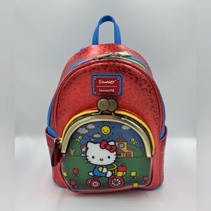 EXCLUSIVE Loungefly Hello Kitty 50th Anniversary Mini Backpack Sanrio Red Bag